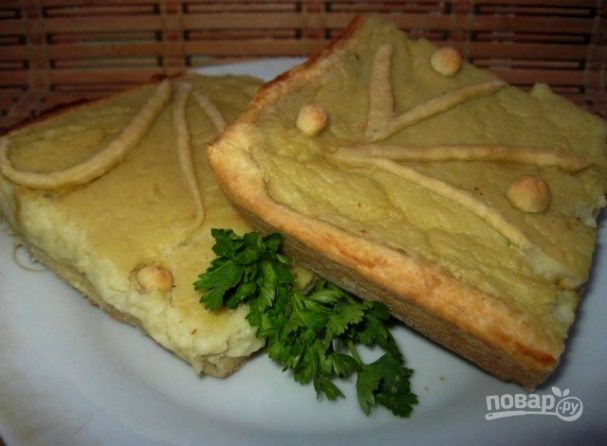 Пирог с картофельным пюре