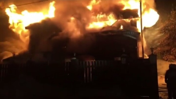 Скриншот видеозаписи пожарно-спасательной части № 62 города Берёзовского